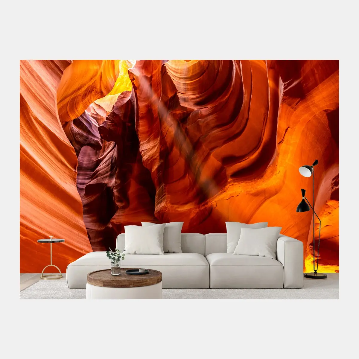 Wall mural Upper Antelope Canyon light and sandstone curves • Wallissimo®