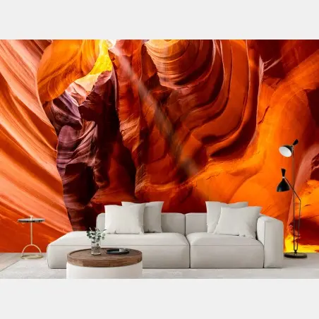 Wall mural Upper Antelope Canyon light and sandstone curves • Wallissimo®