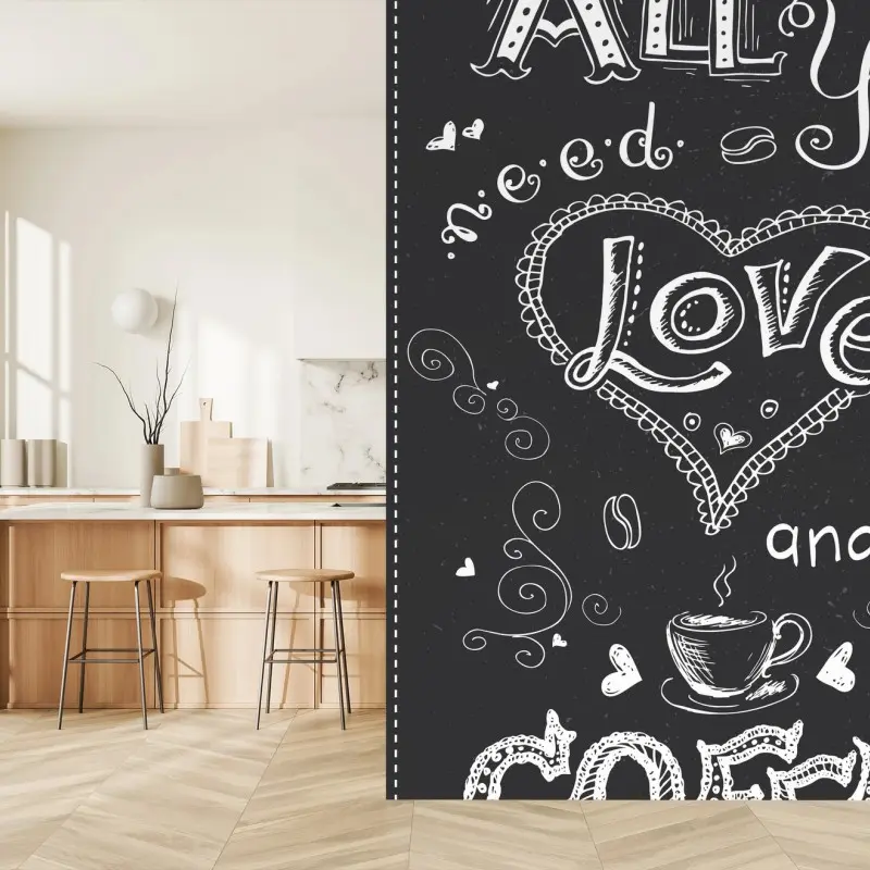 Wall mural all you need is love and coffee