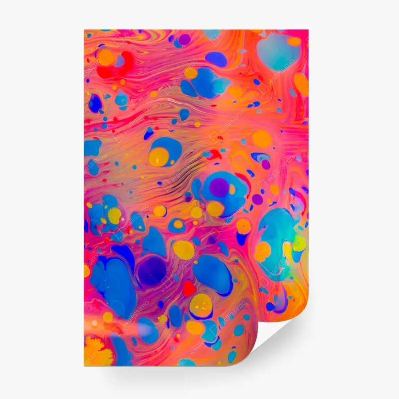 Wall mural ottoman ebru marbling abstract waves