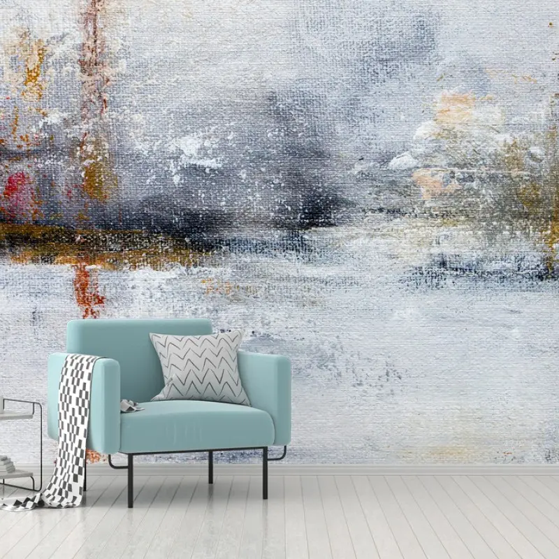 Wall mural serene abstract landscape in soft neutrals