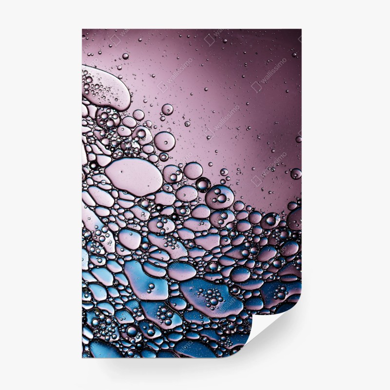 Wall mural purple bubble abstract pattern