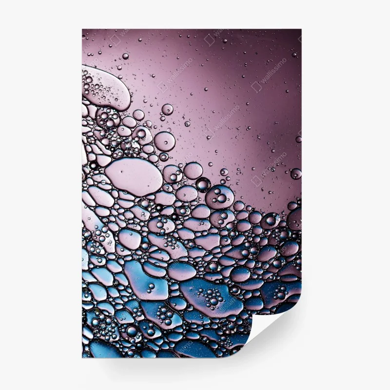 Wall mural purple bubble abstract pattern