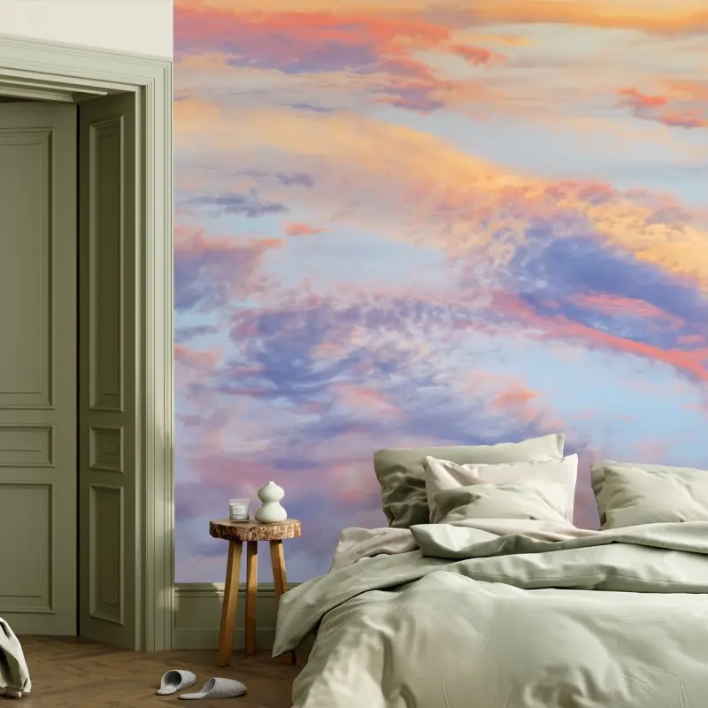 Wall mural serene pastel sunrise sky