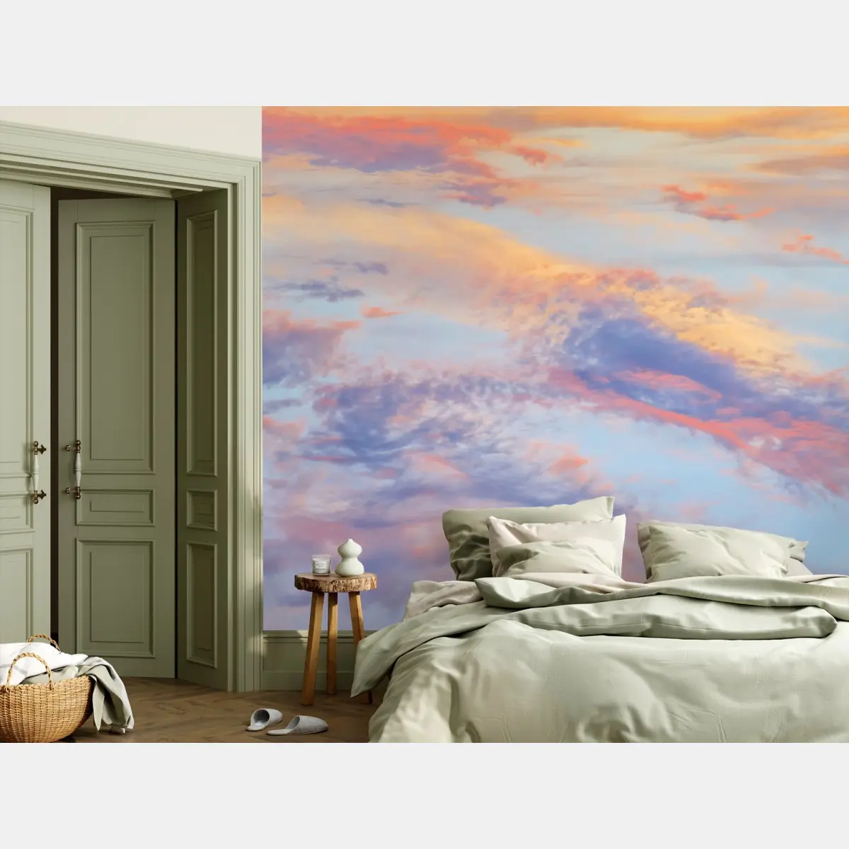 Wall mural serene pastel sunrise sky • Wallissimo®