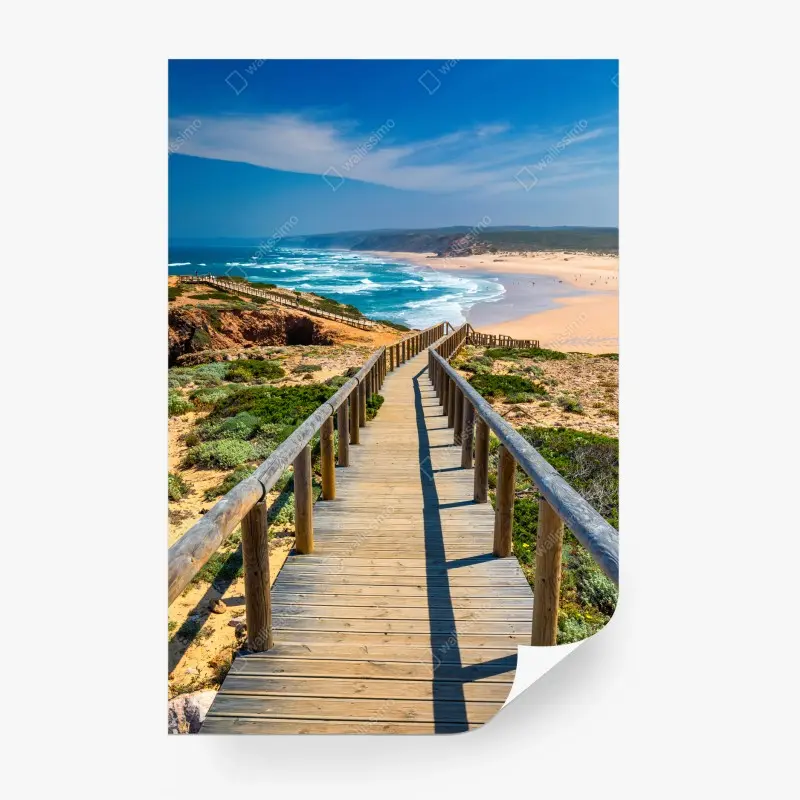 Wall mural boardwalk to Praia da Bordeira