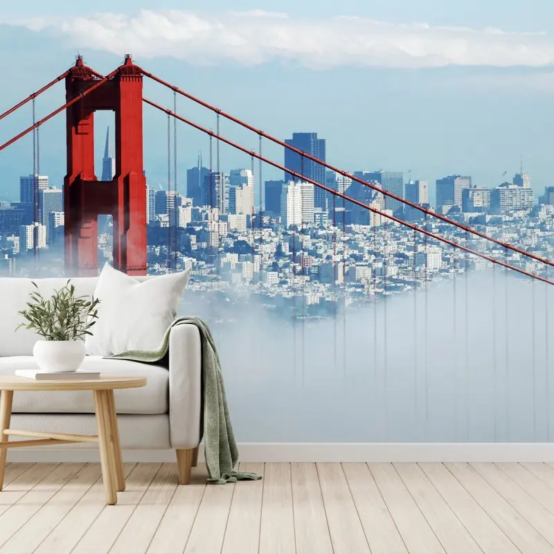 Wall mural Golden Gate Bridge in the mist