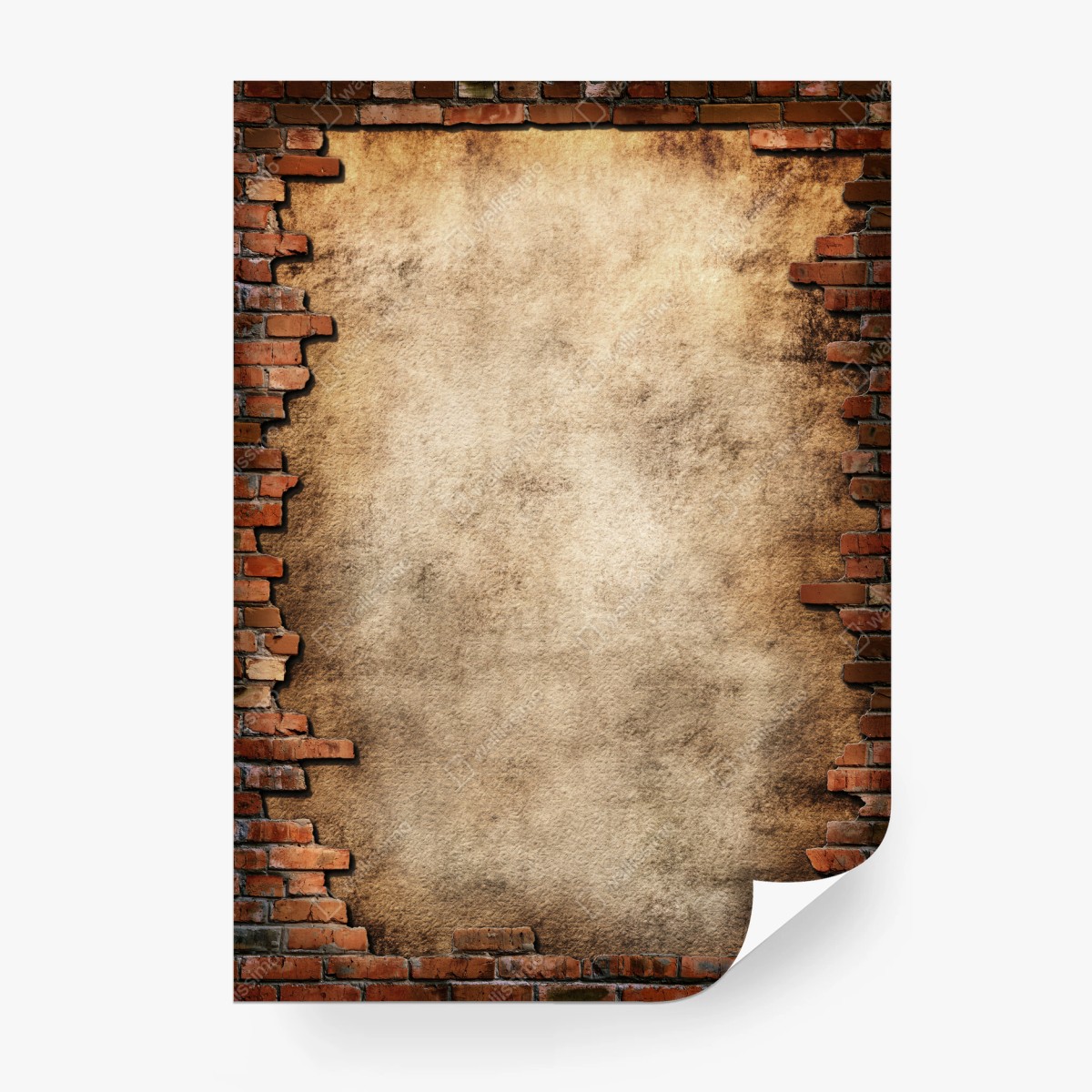 Wall mural exposed brick and plaster texture • Wallissimo®