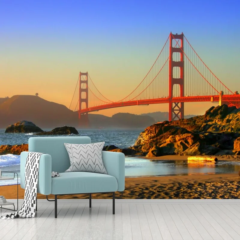 Wall mural Golden Gate Bridge at sunset