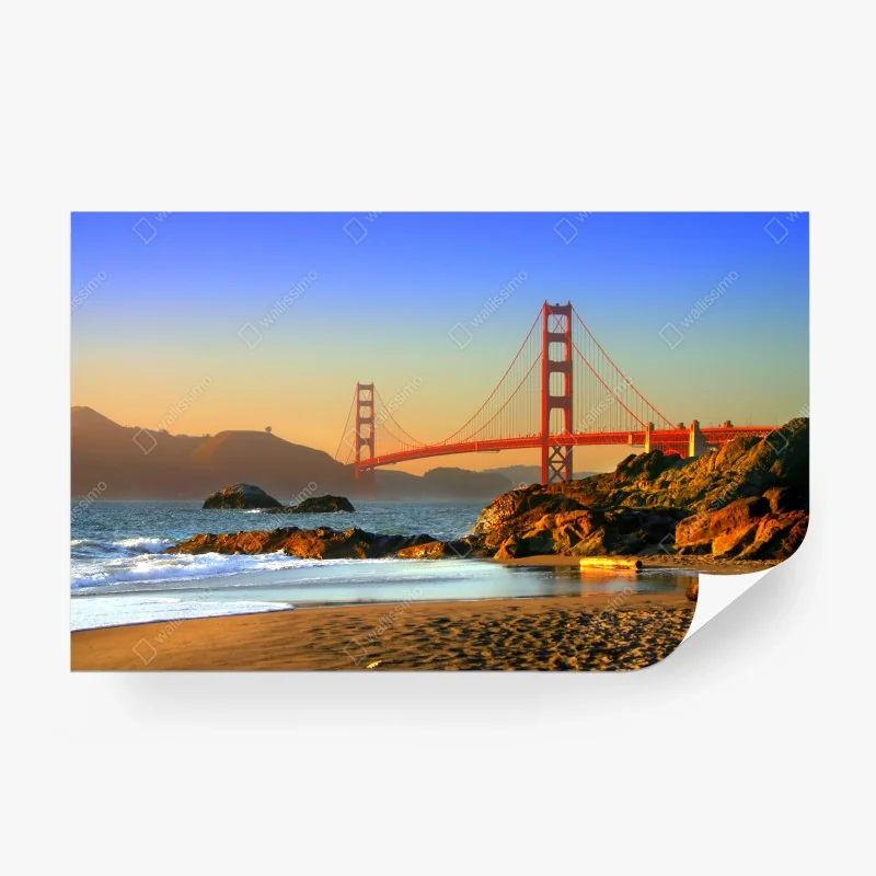 Wall mural Golden Gate Bridge at sunset