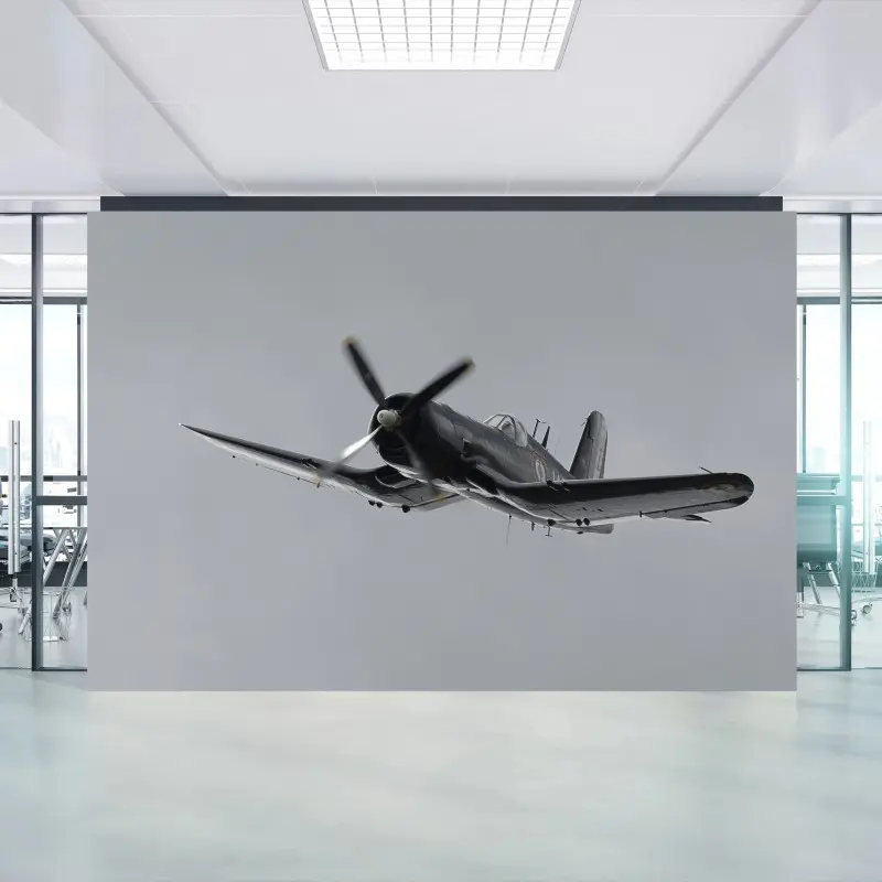 Wall mural vintage fighter plane in flight
