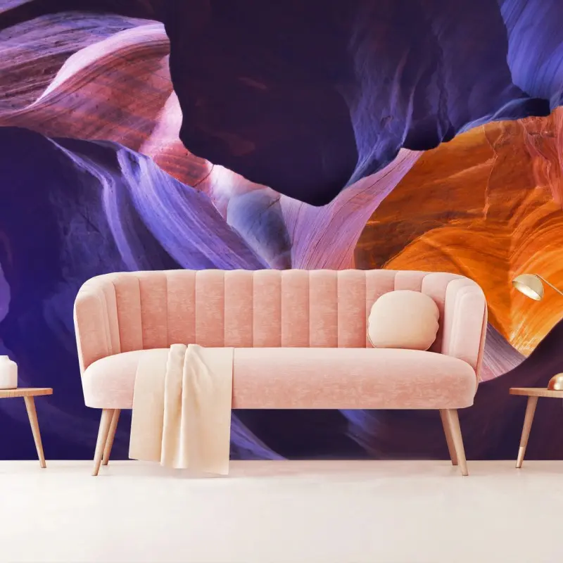 Wall mural Antelope Canyon in orange and violet