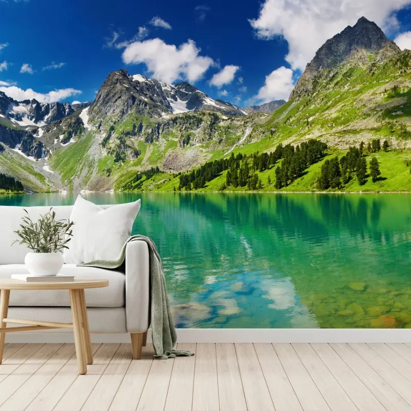 Wall mural turquoise lake in Altai Mountains