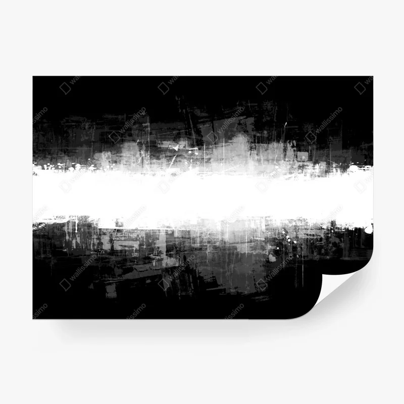 Wall mural monochrome horizontal abstract composition
