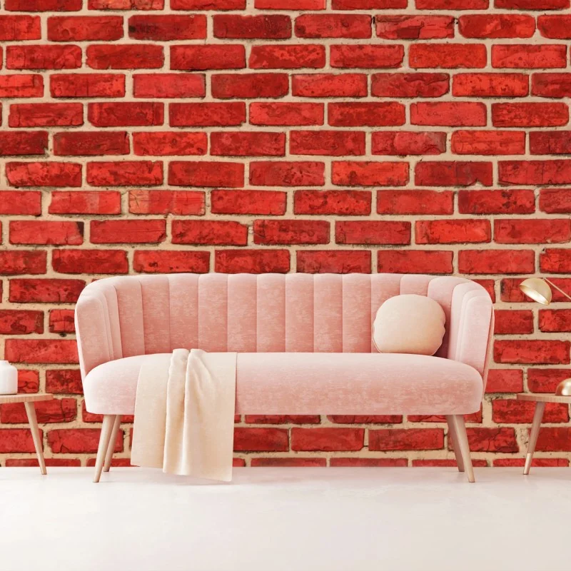 Wall mural red brick wall texture