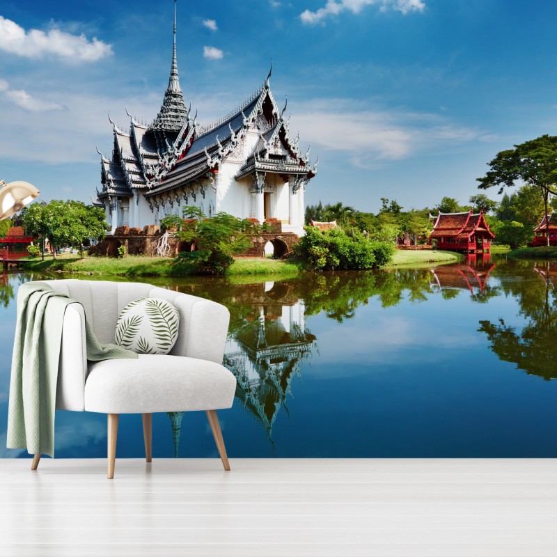 Wall mural tranquil reflection at Sanphet Prasat