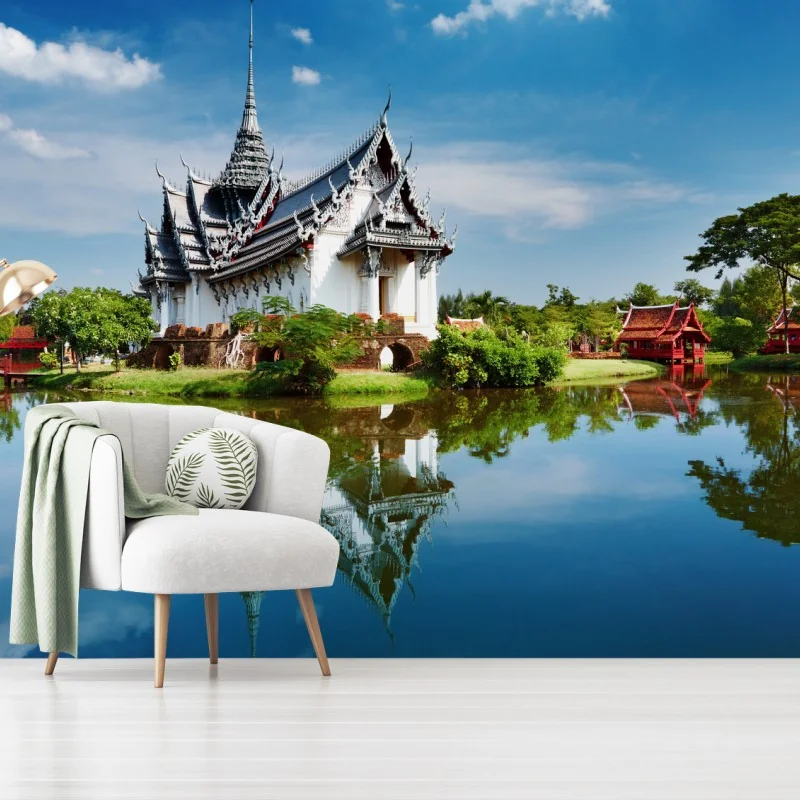 Wall mural tranquil reflection at Sanphet Prasat
