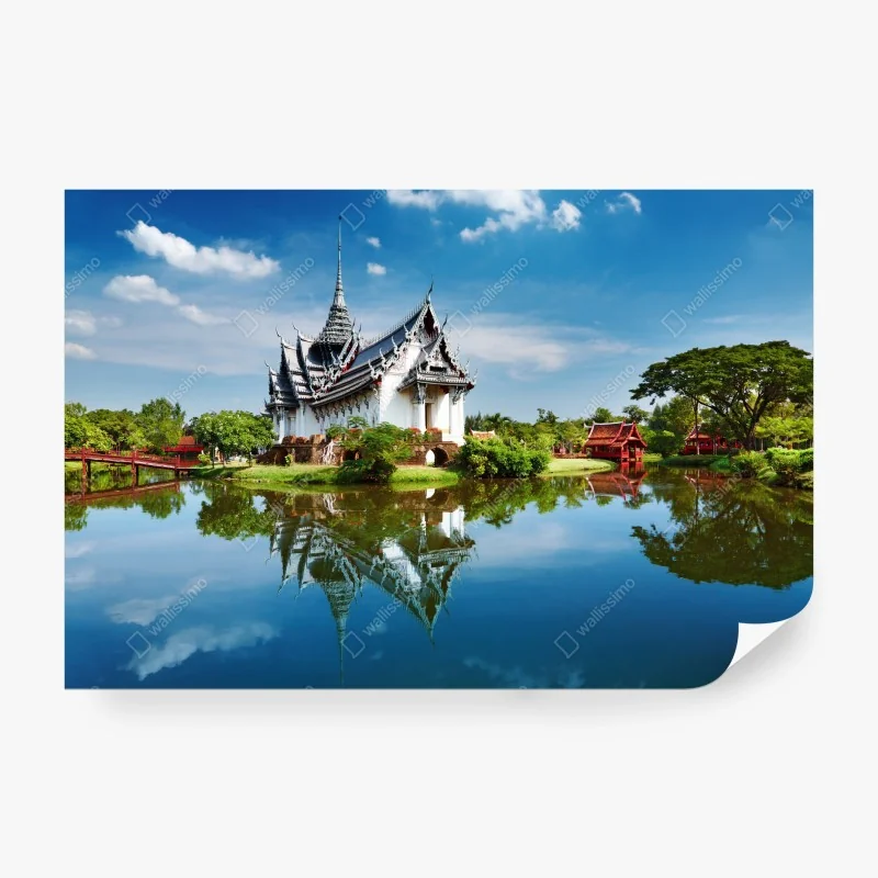 Wall mural tranquil reflection at Sanphet Prasat