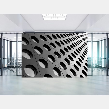 Wall mural minimal geometric facade pattern • Wallissimo®