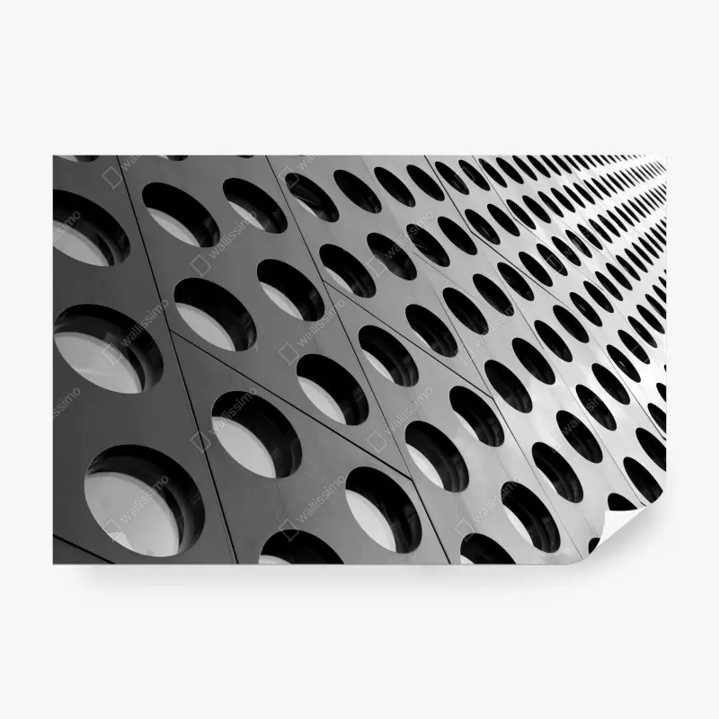 Wall mural minimal geometric facade pattern