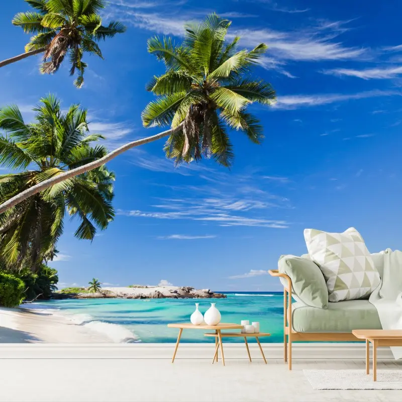 Wall mural tropical palm beach paradise