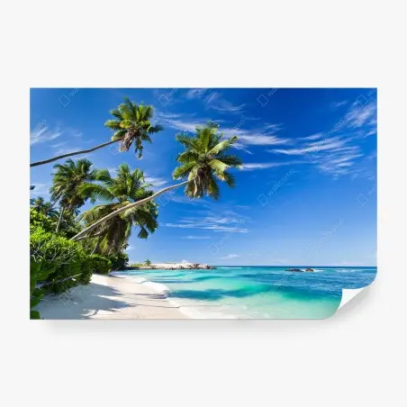 Wall mural tropical palm beach paradise • Wallissimo®