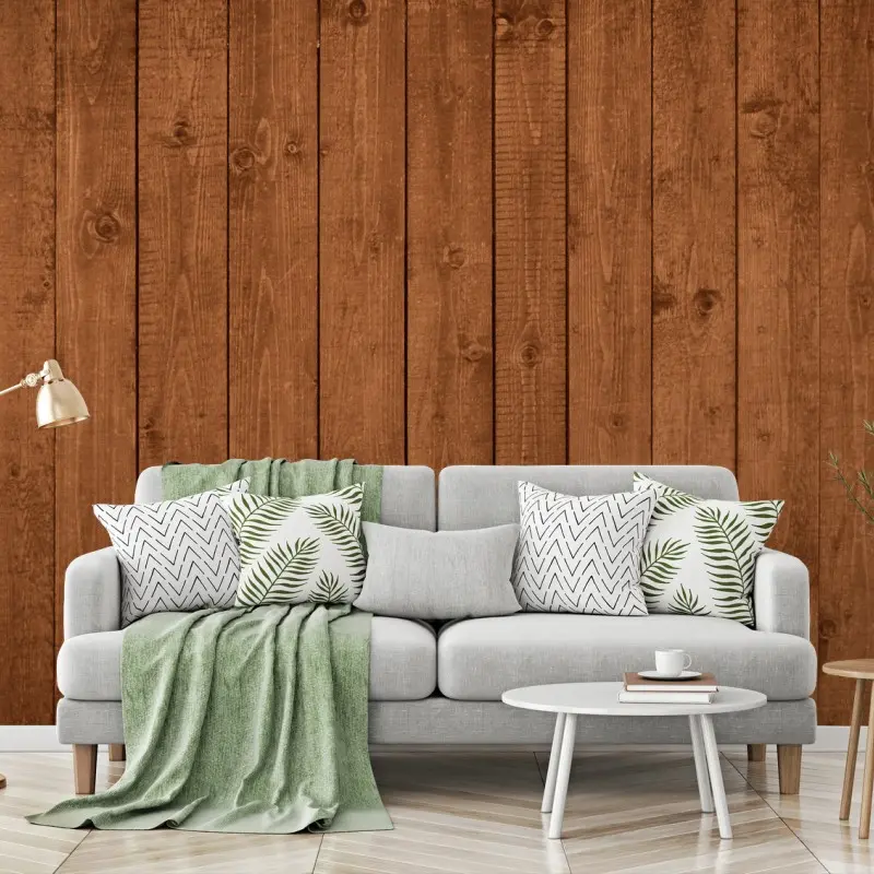Wall mural rustic wooden plank wall texture