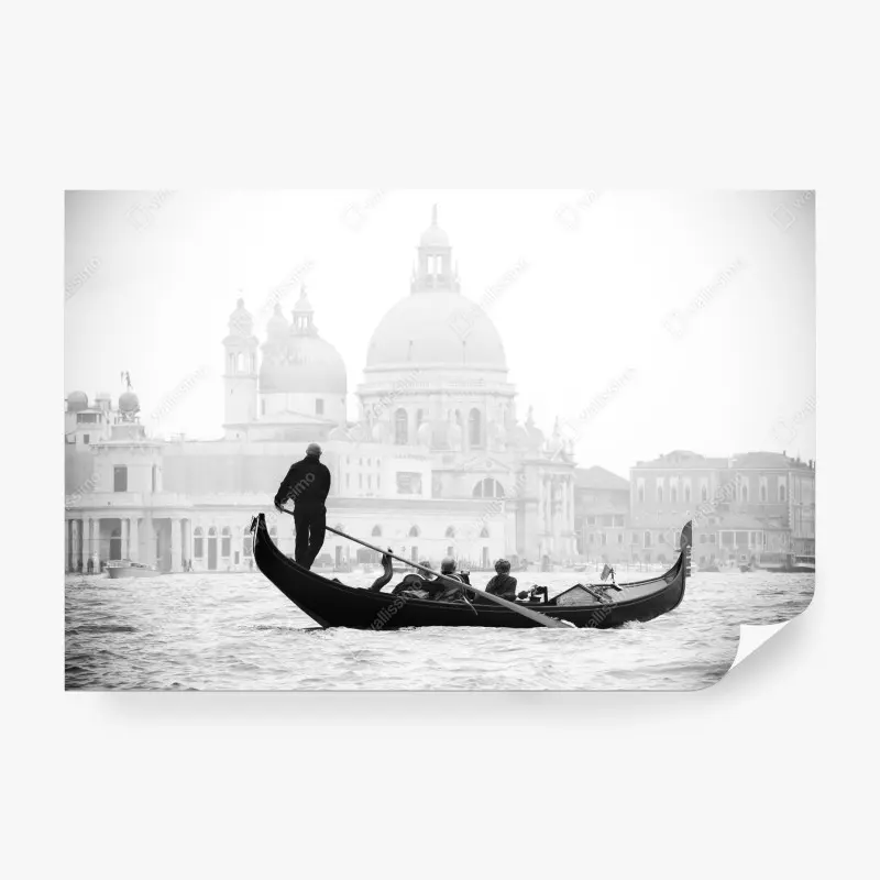 Wall mural gondola silhouette in Venice