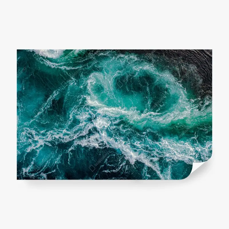 Wall mural turquoise maelstrom aerial view