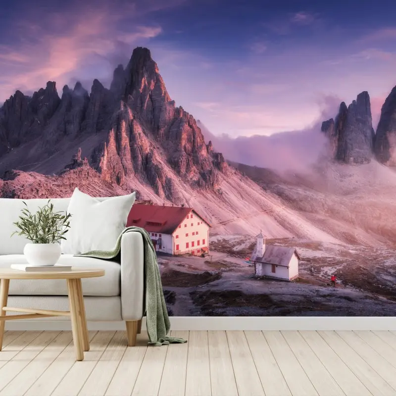 Wall mural serene alpine peaks at dawn