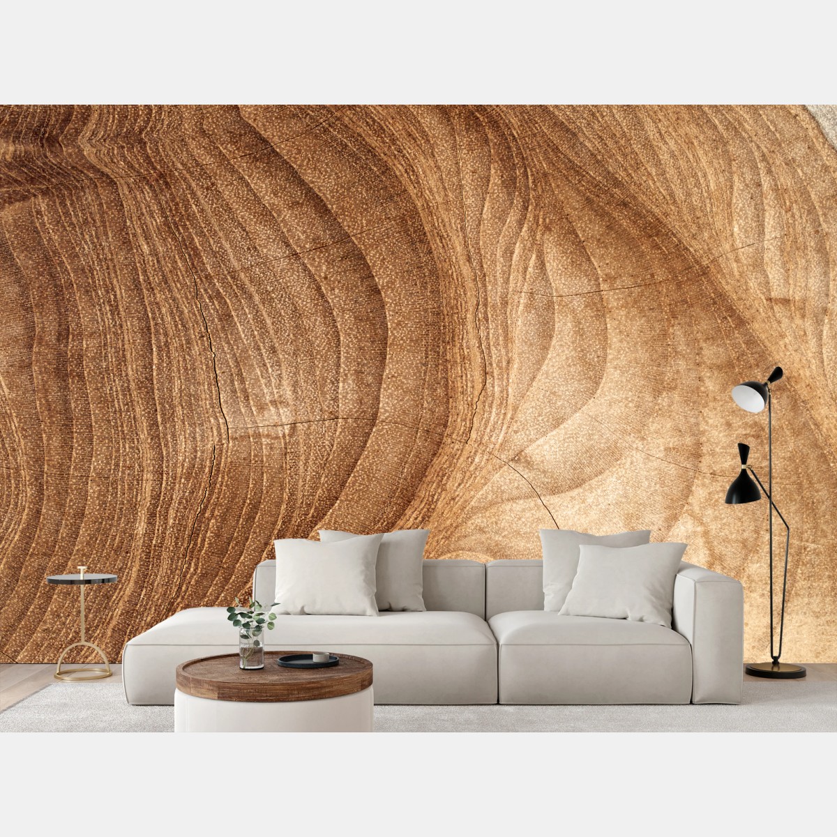 Wall mural natural wood grain pattern • Wallissimo®