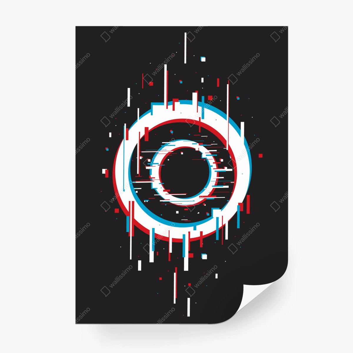 Wall mural glitch circle digital abstract • Wallissimo® Wall mural glitch circle digital abstract • Wallissimo®