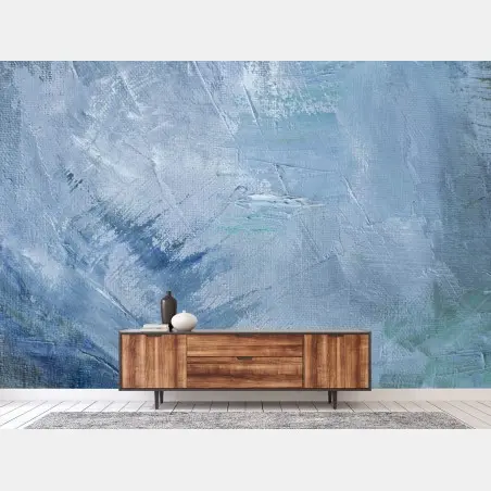 Wall mural serene blue textured abstract • Wallissimo®