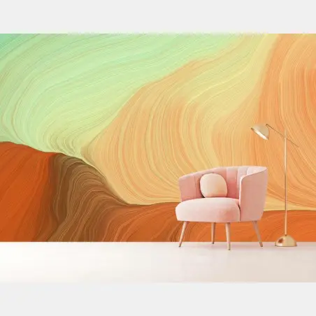 Wall mural dreamy sandy wave abstract • Wallissimo®
