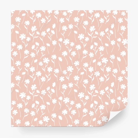 Wall mural delicate pink floral pattern • Wallissimo®