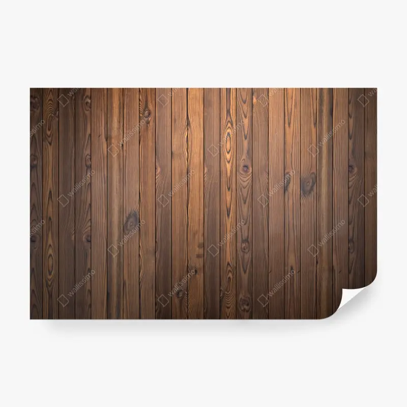 Wall mural rustic wooden plank wall background