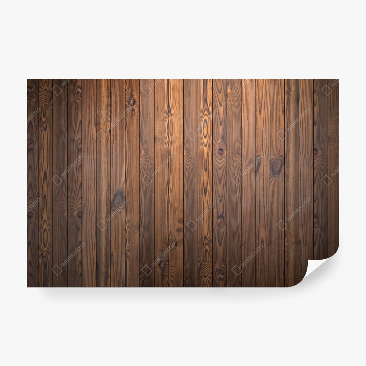 Wall mural rustic wooden plank wall background • Wallissimo®