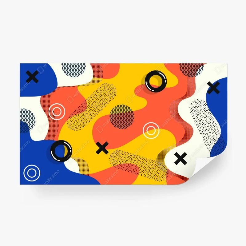 Wall mural vibrant abstract geometric pattern • Wallissimo® Wall mural vibrant abstract geometric pattern • Wallissimo®