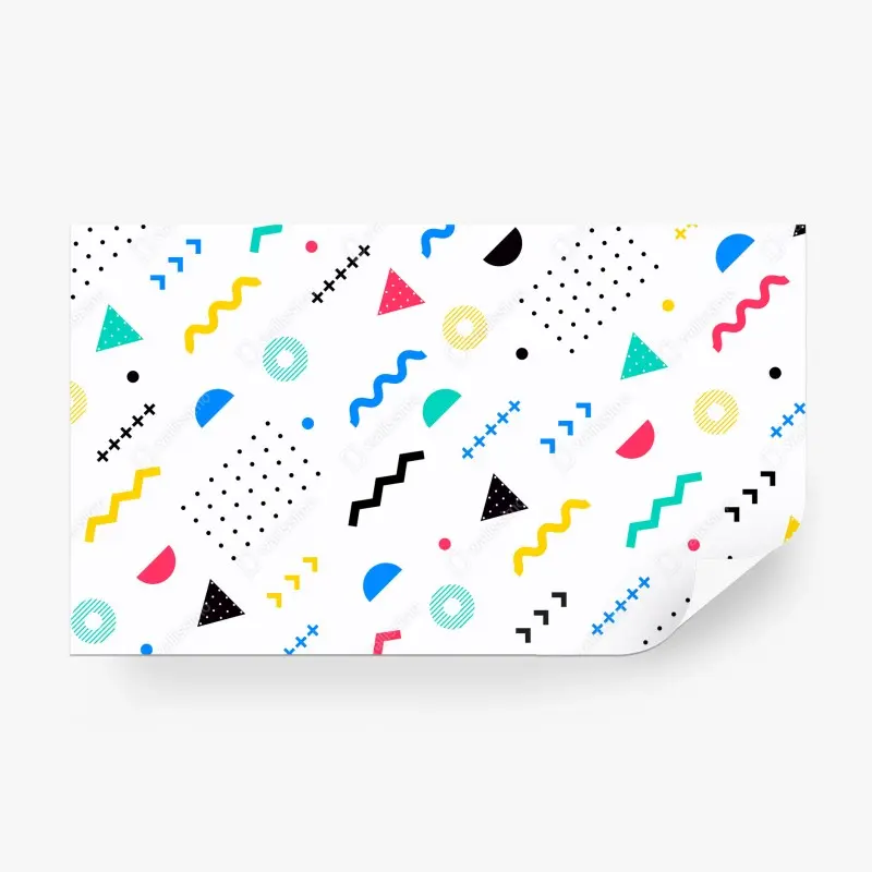 Wall mural playful colorful geometric pattern