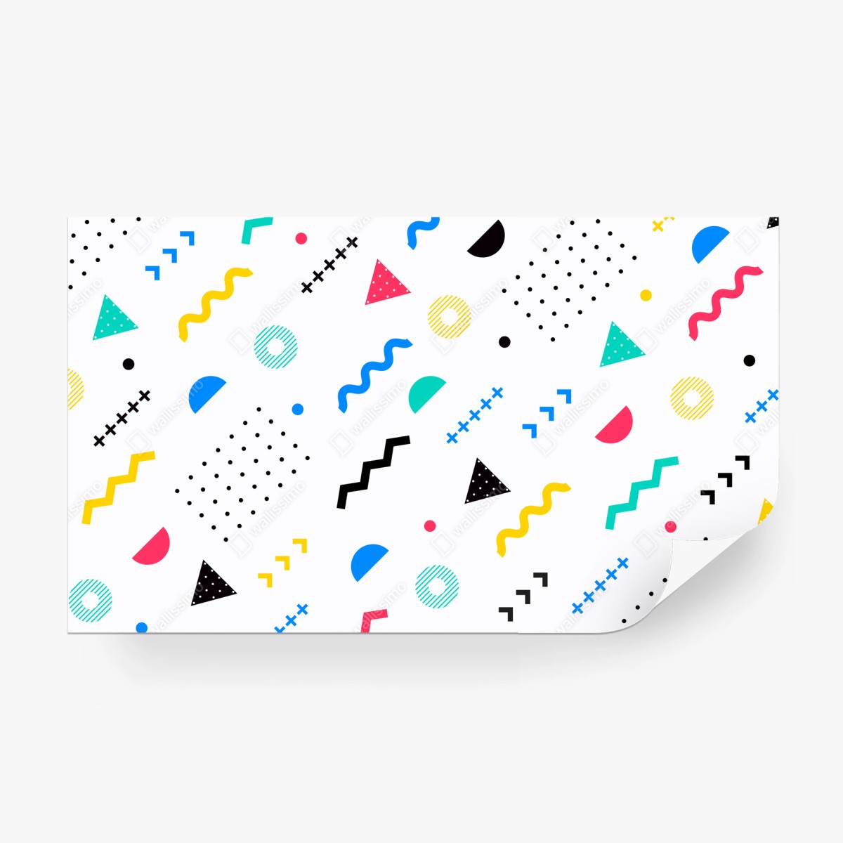Wall mural playful colorful geometric pattern • Wallissimo®