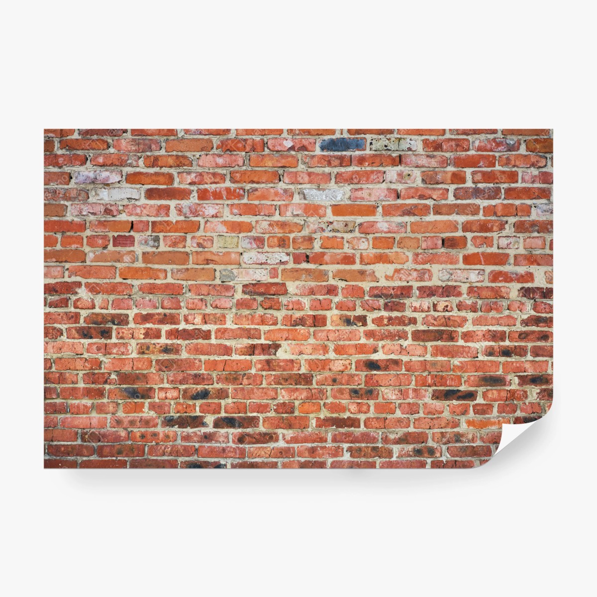Wall mural exposed red brick wall texture • Wallissimo® Wall mural exposed red brick wall texture • Wallissimo®