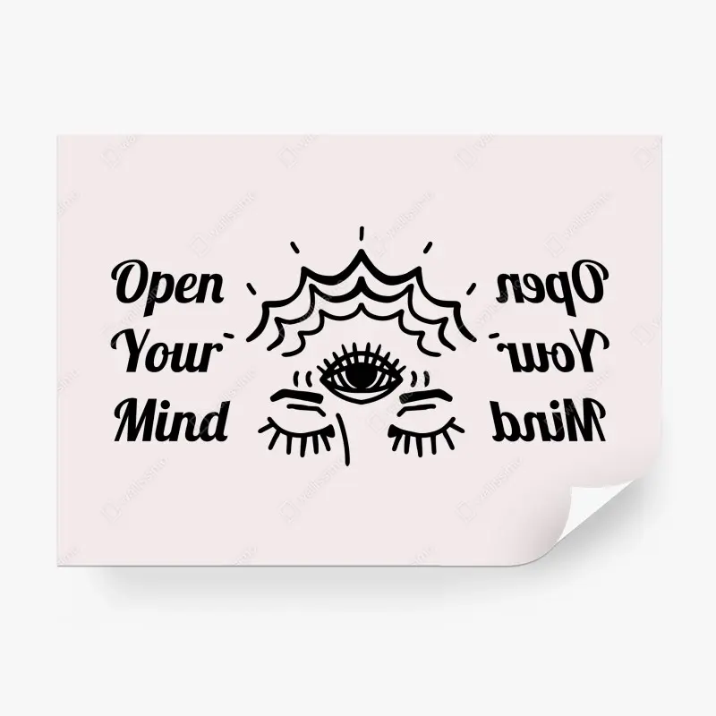 Wall mural open your mind third eye illustration