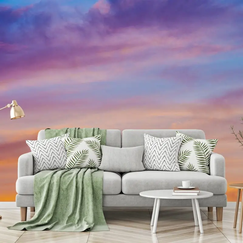 Wall mural vibrant sunset sky gradient
