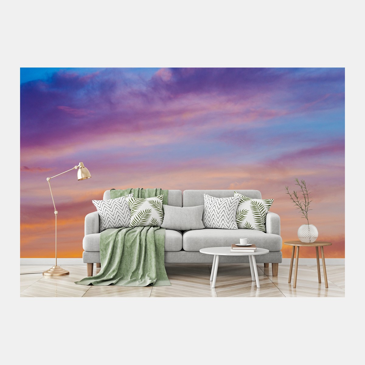 Wall mural vibrant sunset sky gradient • Wallissimo®