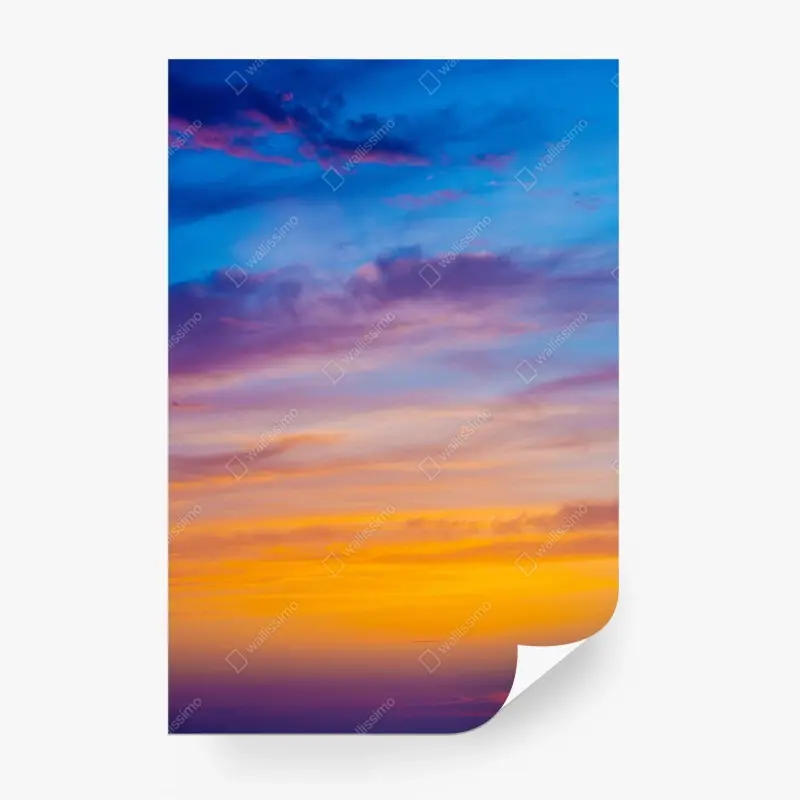 Wall mural vibrant sunset sky gradient