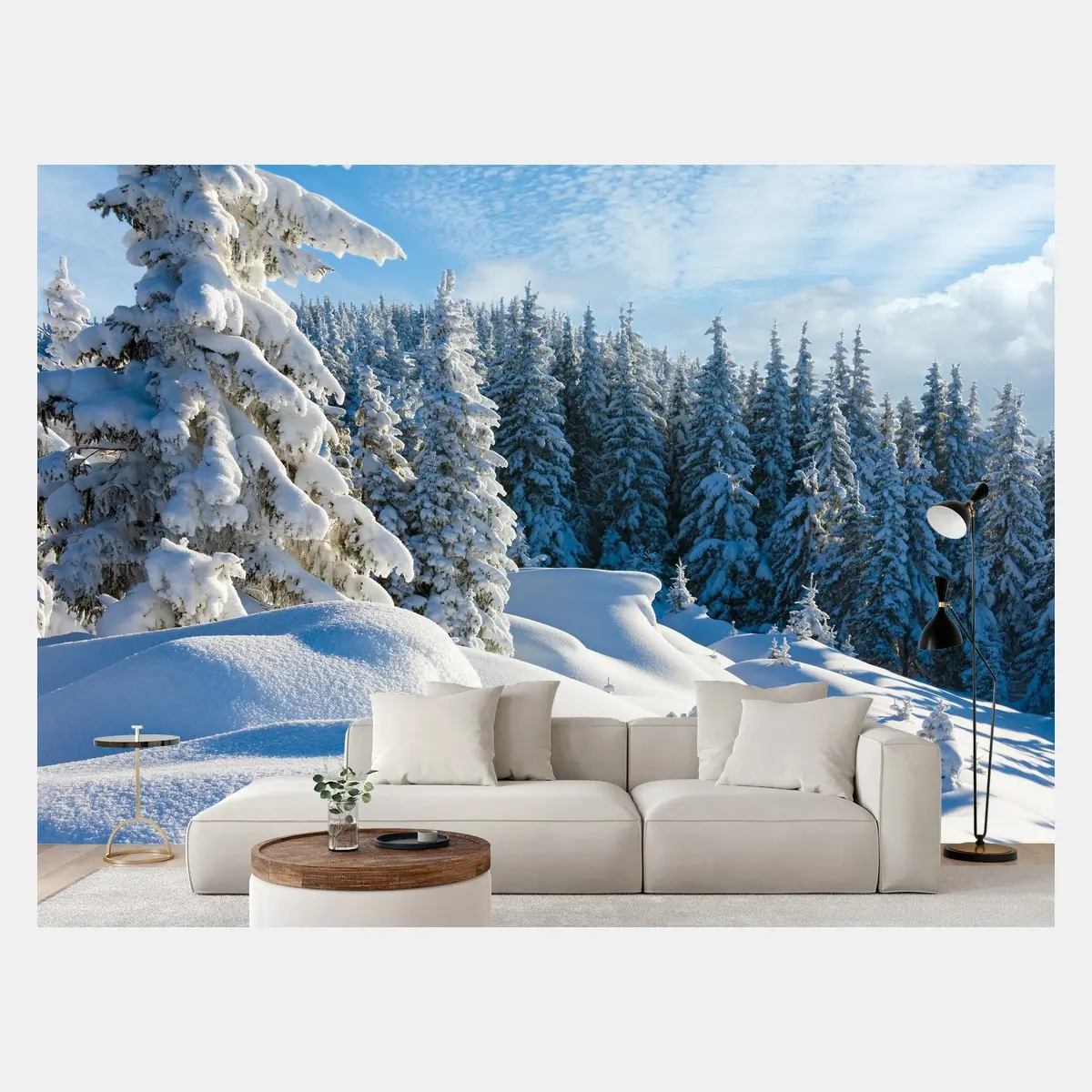 Wall mural calm Carpathian winter morning • Wallissimo®