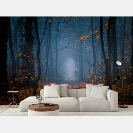 Wall mural mystical autumn forest path • Wallissimo®