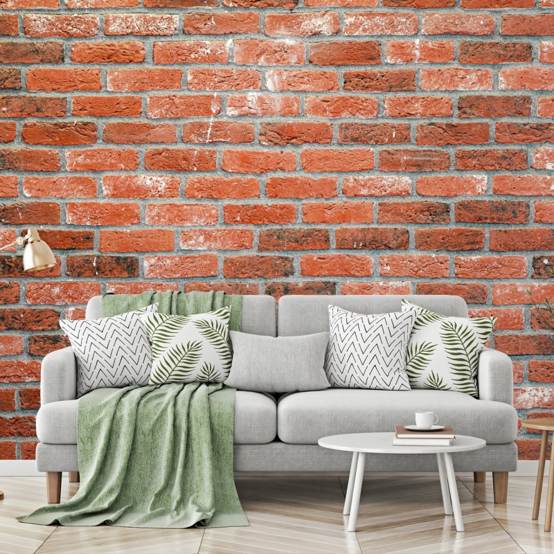 Wall mural red brick wall texture