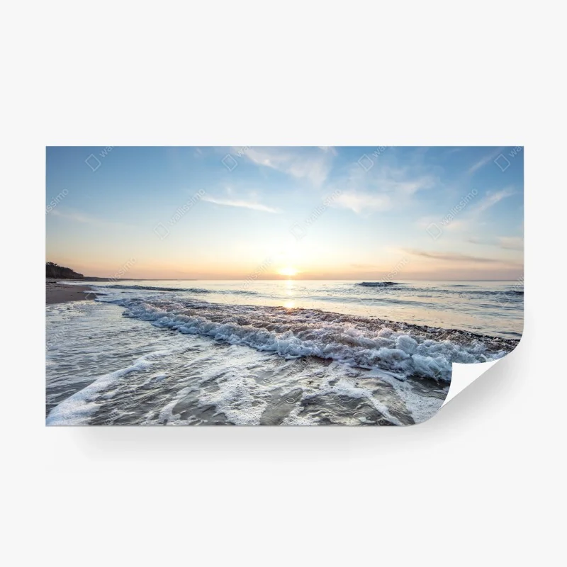 Wall mural tranquil beach sunrise seascape