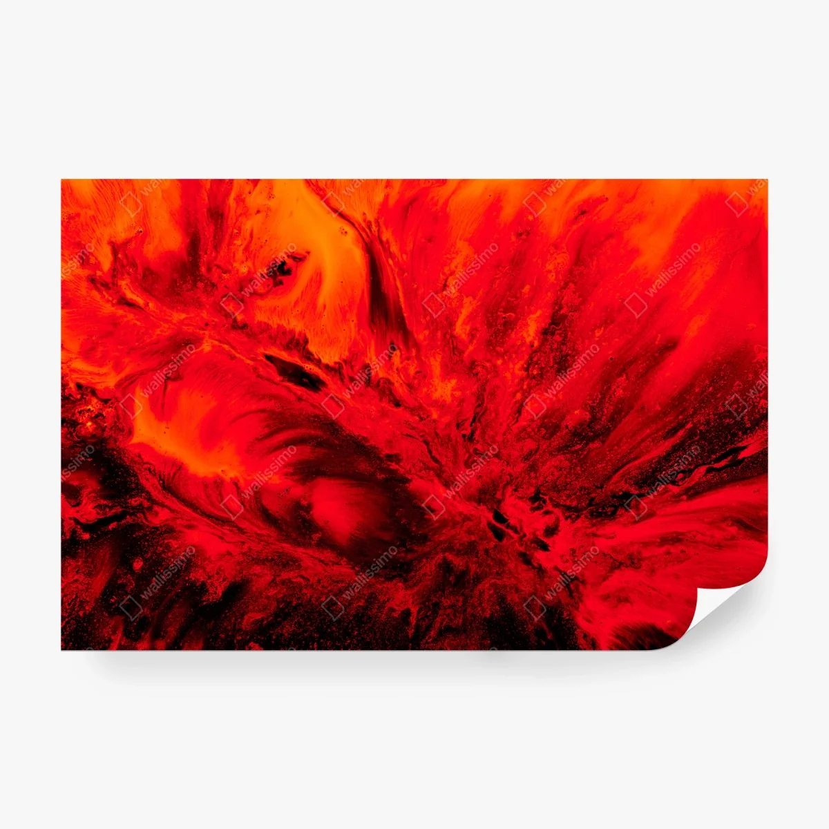 Wall mural ruby eruption abstract liquid splash • Wallissimo® Wall mural ruby eruption abstract liquid splash • Wallissimo®